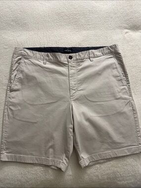 Daniel Hechter Light Beige Flat Front Chino Shorts